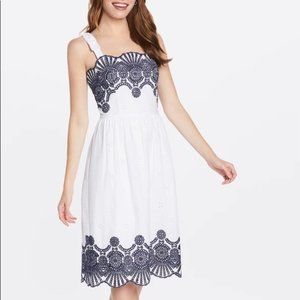 NWT Draper James Bow Strap Eyelet Dress 8